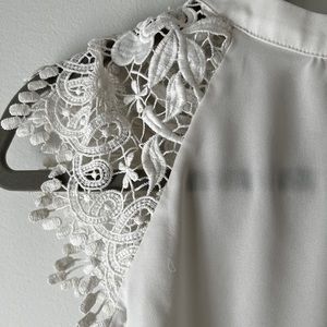 Beautiful white lace blouse from express